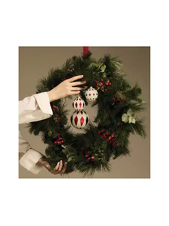 ALESSI | Palla di Natale 9cm DELIGHT Bianco/Rosso | rot